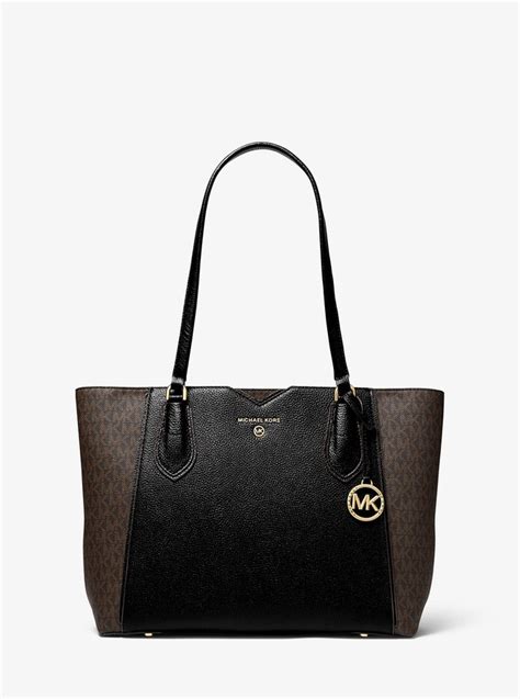 michael kors shopper mae medium|Mae Medium Pebbled Leather Tote Bag .